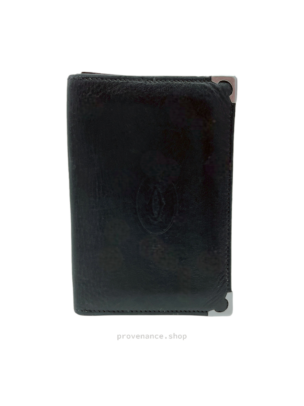 🔴 Cartier Pocket Organizer Wallet - Black & Burgundy
